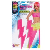 70420 Lightning Bolt Earrings Pink